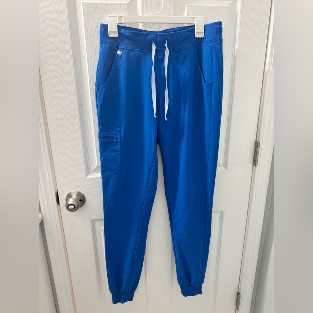 FIGS Royal Blue Zamora Jogger Scrub Pant - size SMALL TALL